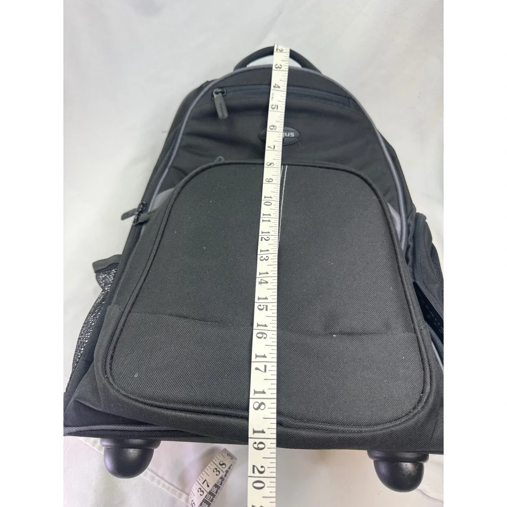Targus Rolling Laptop Backpack Black Grey Travel Business Wheeled Bag Case